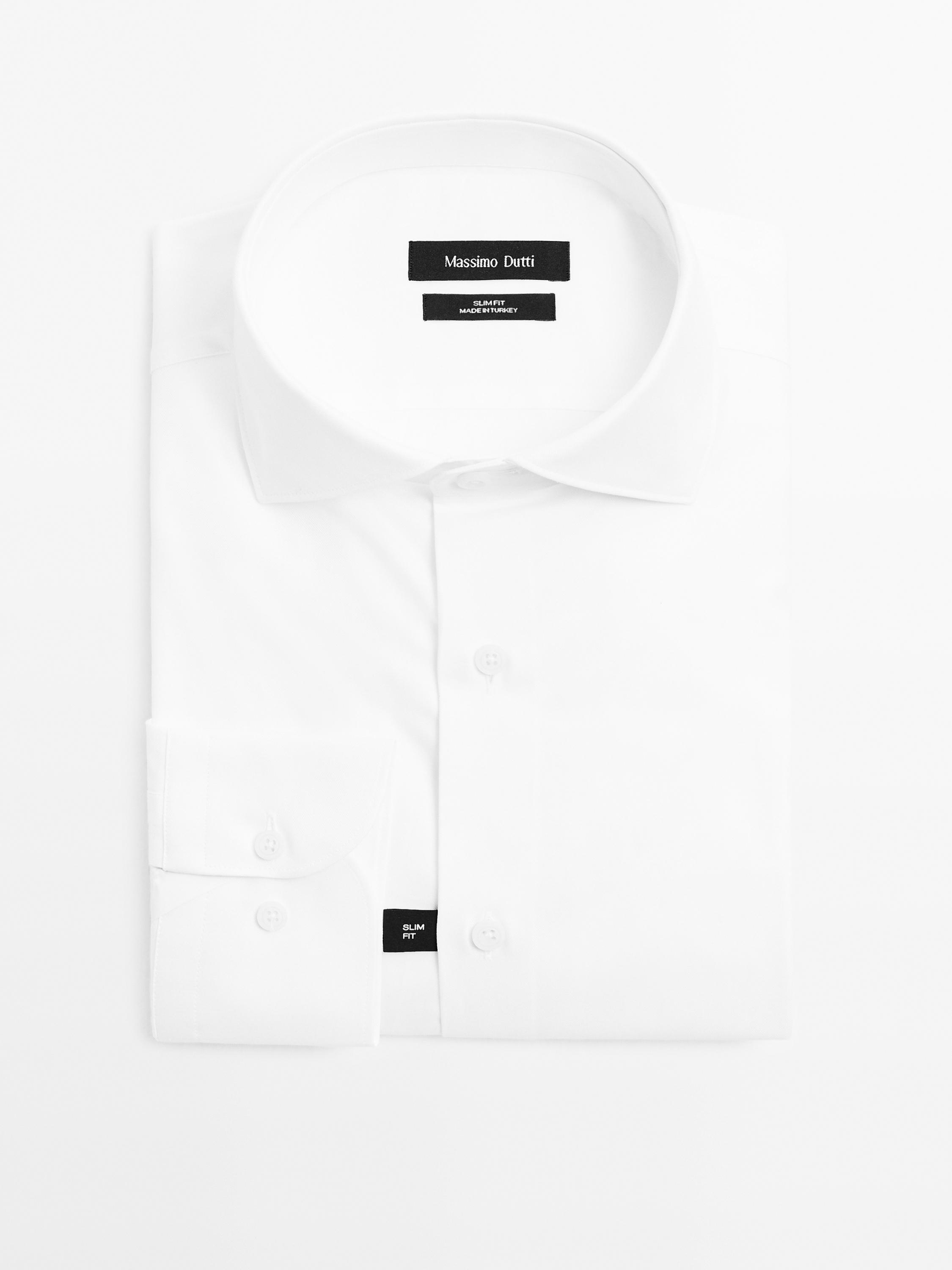Slim fit 100% cotton shirt